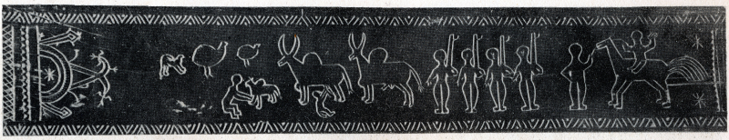 Figure 3: Detail of a bedboard of the incised outline carving style (from Boudry 1933 plate VI)