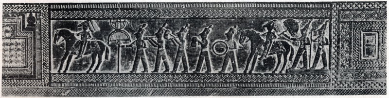 Figure 4: The left and rights sides of a bedboard of the bas relief carving style (from Boudry 1933 plate VIII)