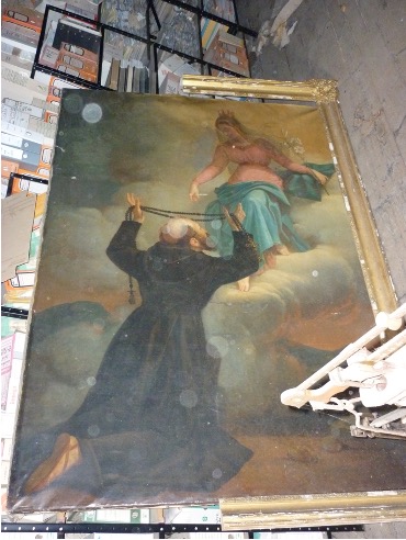 La remise du rosaire à Saint François (Débarras de la mairie de Villersexel)