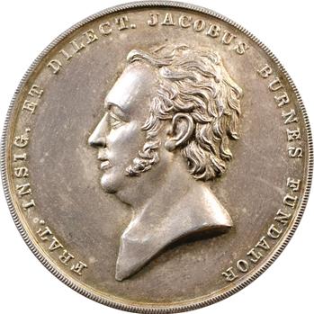 Médaille commémorative de la création de la loge Rising Star of Western India No. 342, obédience écossaise, en 1843, première loge indigène