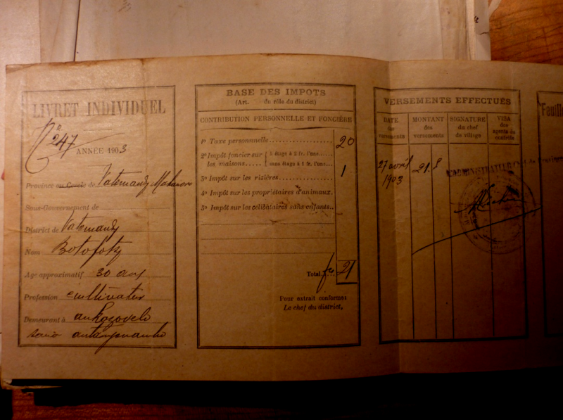 Document 5 : Contrat d’engagement au nom de Botofotsy