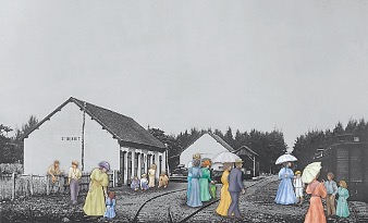 Fig. 13 : La gare de Saint-Benoît au début du XXe siècle