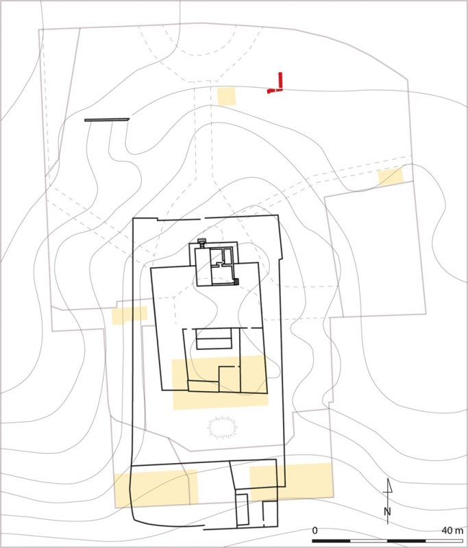 Fig. 13 : Proposition de repositionnement de l’ancienne résidence d’Andriantsoly, d’après le plan du garde du génie Varney