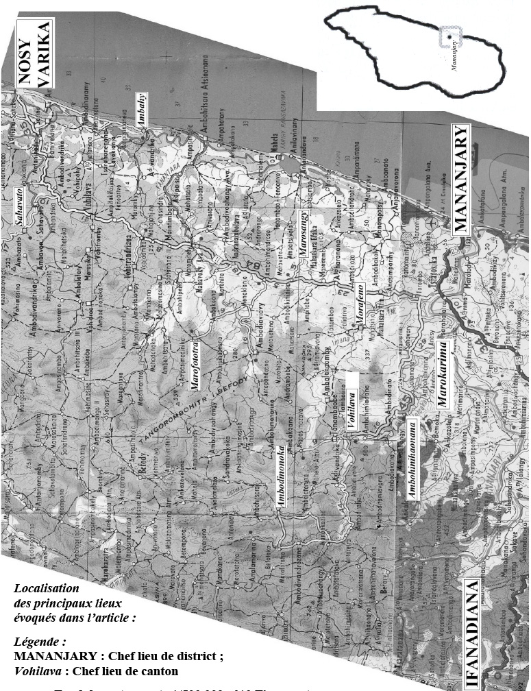 Fond de carte : carte 1/500 000 n° 10 Fianarantsoa