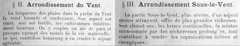 Illustration III : « Arrondissement du vent » versus « Arrondissement sous-le-vent »