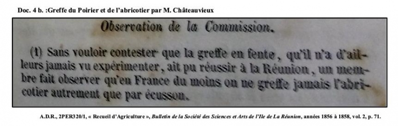 b) Greffe du poirier et de l’abricotier par M. Châteauvieux, id. p. 71.