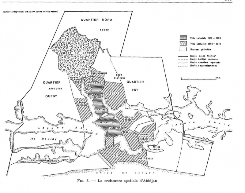Carte des phases d’expansion de la ville