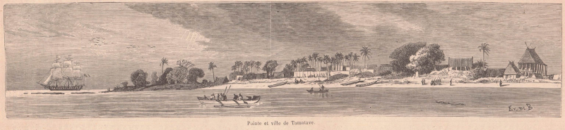 Document 5 : « Tamatave », Dessin de E. de Bérard, vers 1848