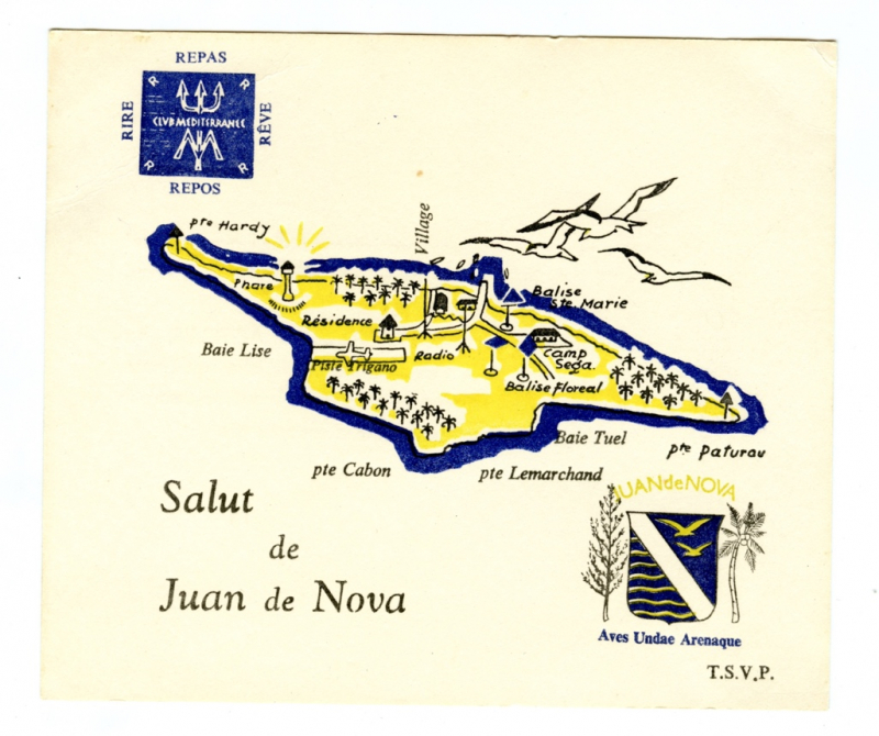 Projet de brochure touristique du Club Méditerranée à Juan de Nova datant du début des années 1970