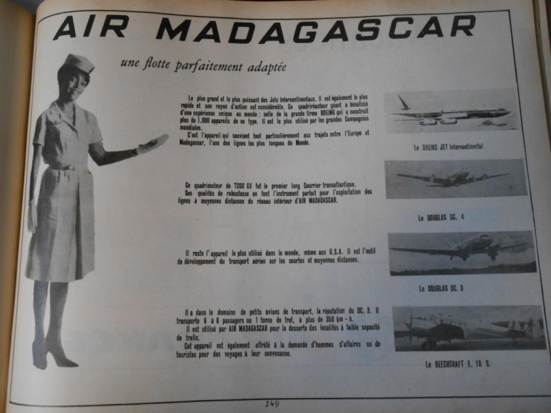 Photo n° 3 : Campagne publicitaire de la compagnie Air Madagascar en 1965