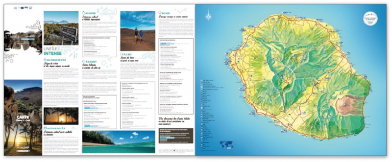 Figure 1 : Carte touristique de La Réunion proposée par l’IRT (2016)