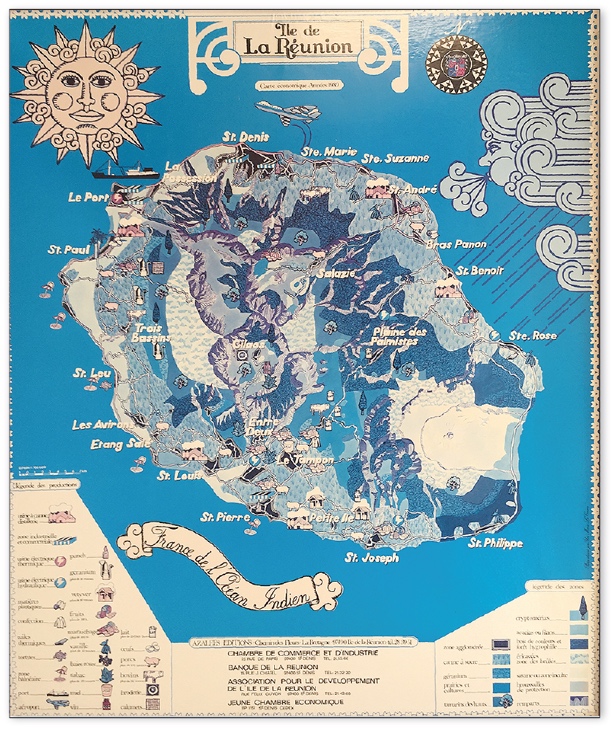 Figure 6 : Carte économique de La Réunion - Année 1980