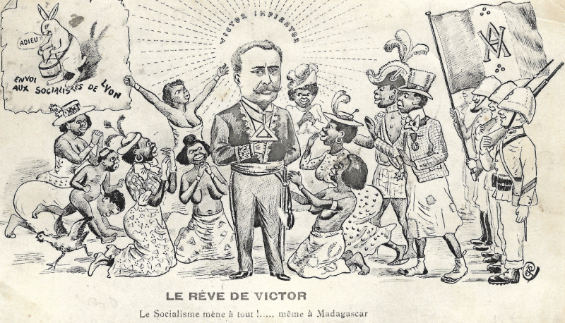 Caricature antimaçonnique de Victor Augagneur (Lyon, 1905)
