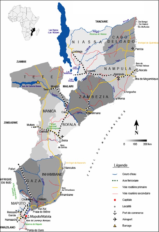Figure 4 : Corridors logistiques et primatie de la capitale, un héritage de l’histoire